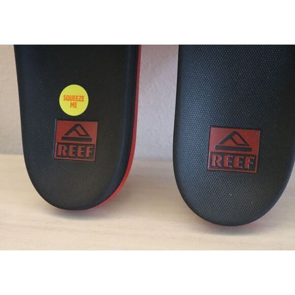 Reef CI8467 Men's Sz 10 Red/Black Cushion Spring Slip-On Slides - Picture 8 of 10
